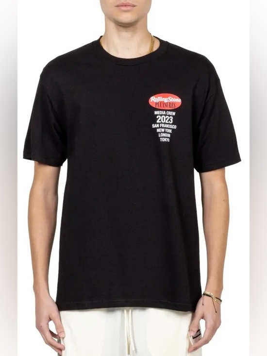 Pleasures Other - PLEASURES x Rolling Stone Media Crew 2023 Graphic T-Shirt Black Men’s M NWT